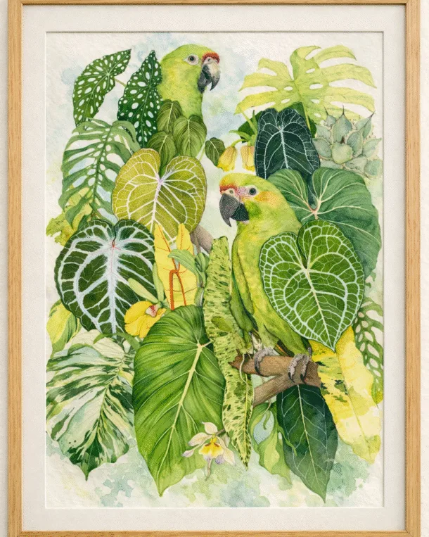 Aquarelle végétale commande