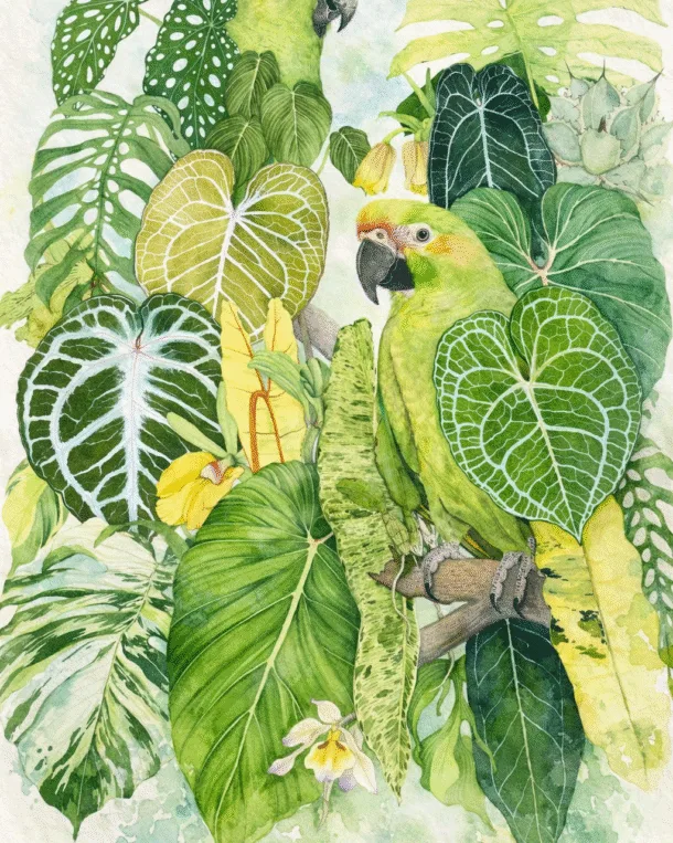 Aquarelle botanique sur commande